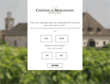 Tablet Screenshot of chateau-marsannay.com